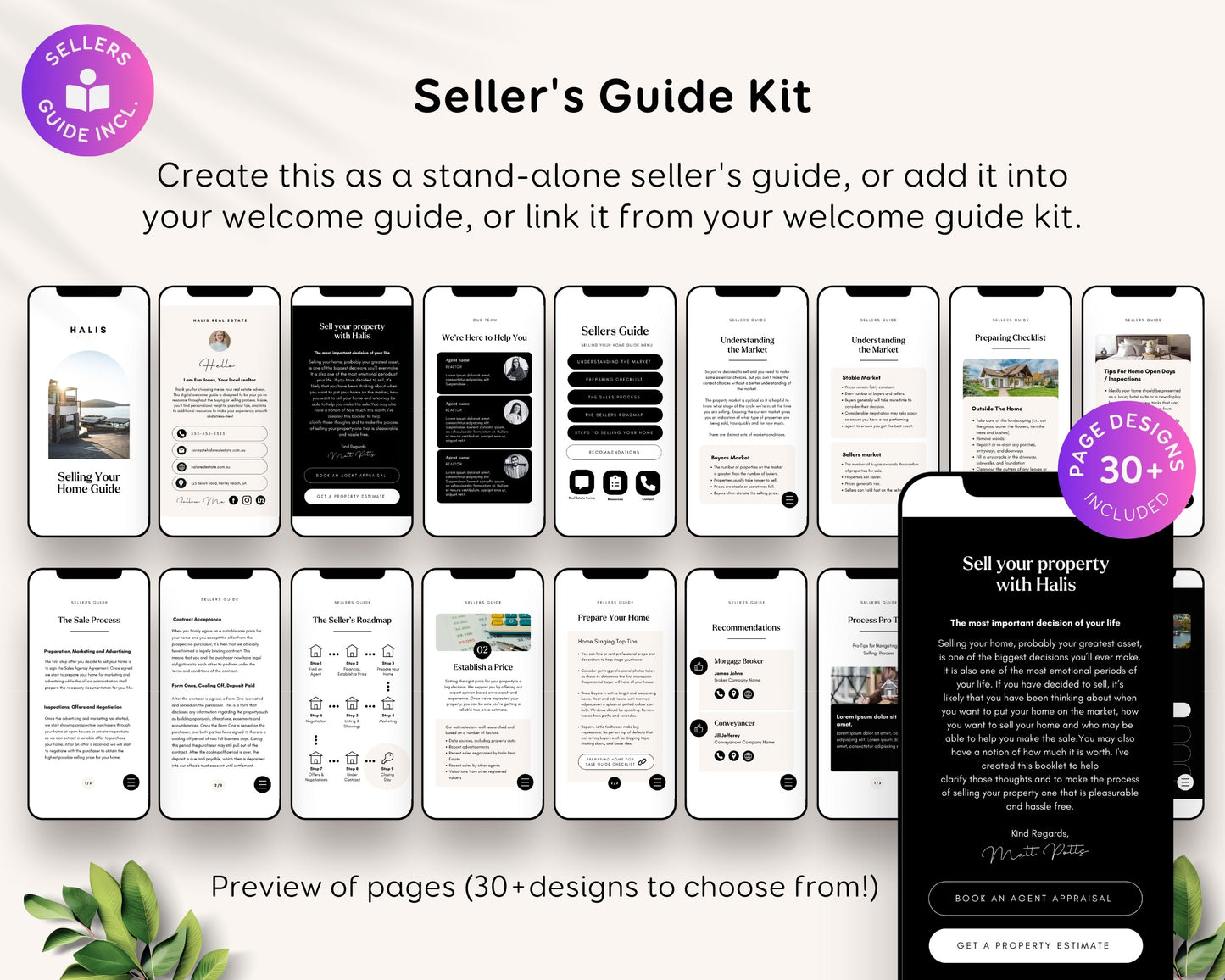 Digital Real Estate Agent Realtor Welcome New Client Guide Templates Canva, About Profile Marketing Digital Bundle Packet, New Buyer Seller