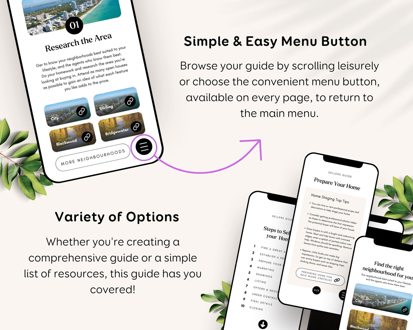 Digital Real Estate Agent Realtor Welcome New Client Guide Templates Canva, About Profile Marketing Digital Bundle Packet, New Buyer Seller