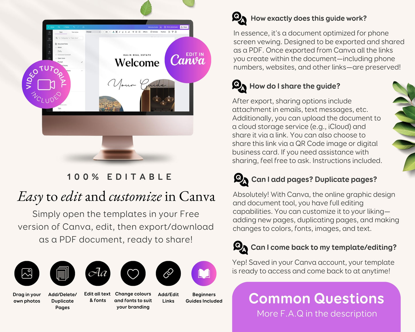 Relocation Local Community Digital & Printable Guide Template for Real Estate Agents, Realtors, City Guide, Cards Download PDF eBook Canva