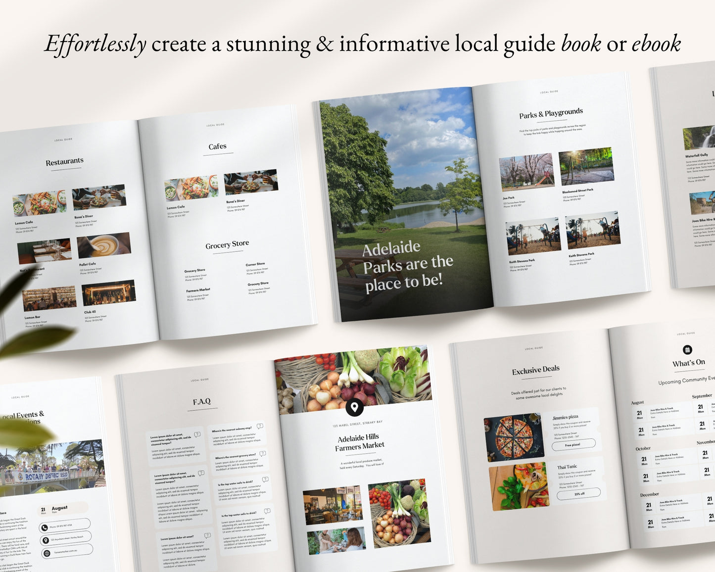 Relocation Local Community Digital & Printable Guide Template for Real Estate Agents, Realtors, City Guide, Cards Download PDF eBook Canva