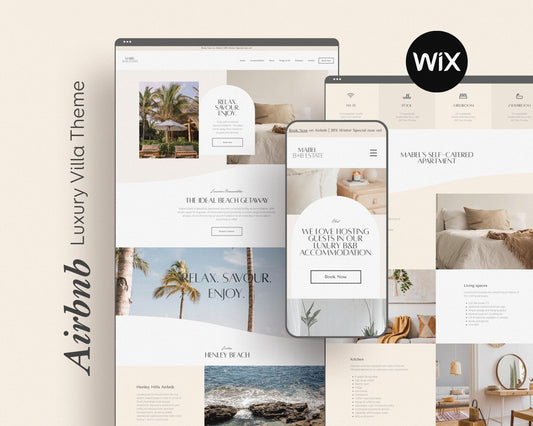 Bed and Breakfast, Vacation Rental Wix Website Theme