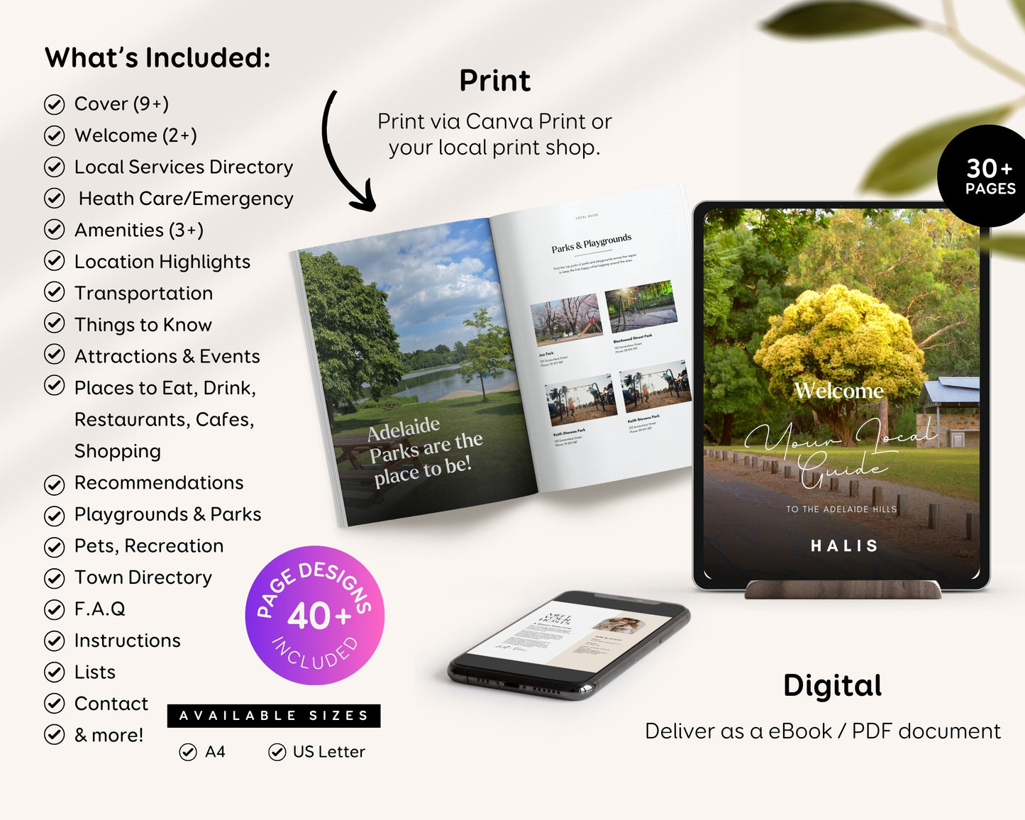 Local Community Guide Template Relocation Guide For Real Estate Realtor Marketing Neighborhood Guide City Guide Locals Newsletter, Canva RE1
