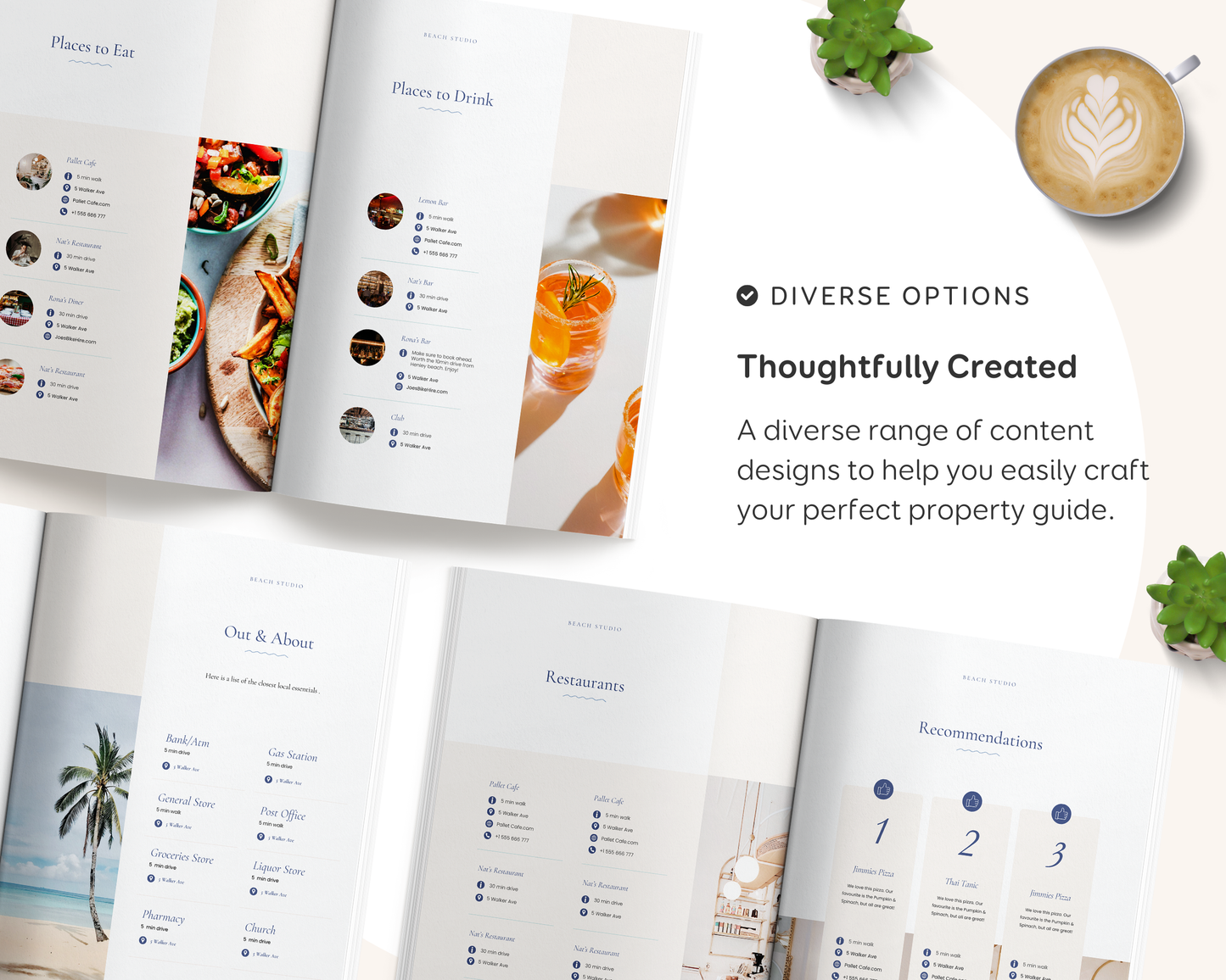 Airbnb Beach House Welcome Guide Book Canva Template, Printable