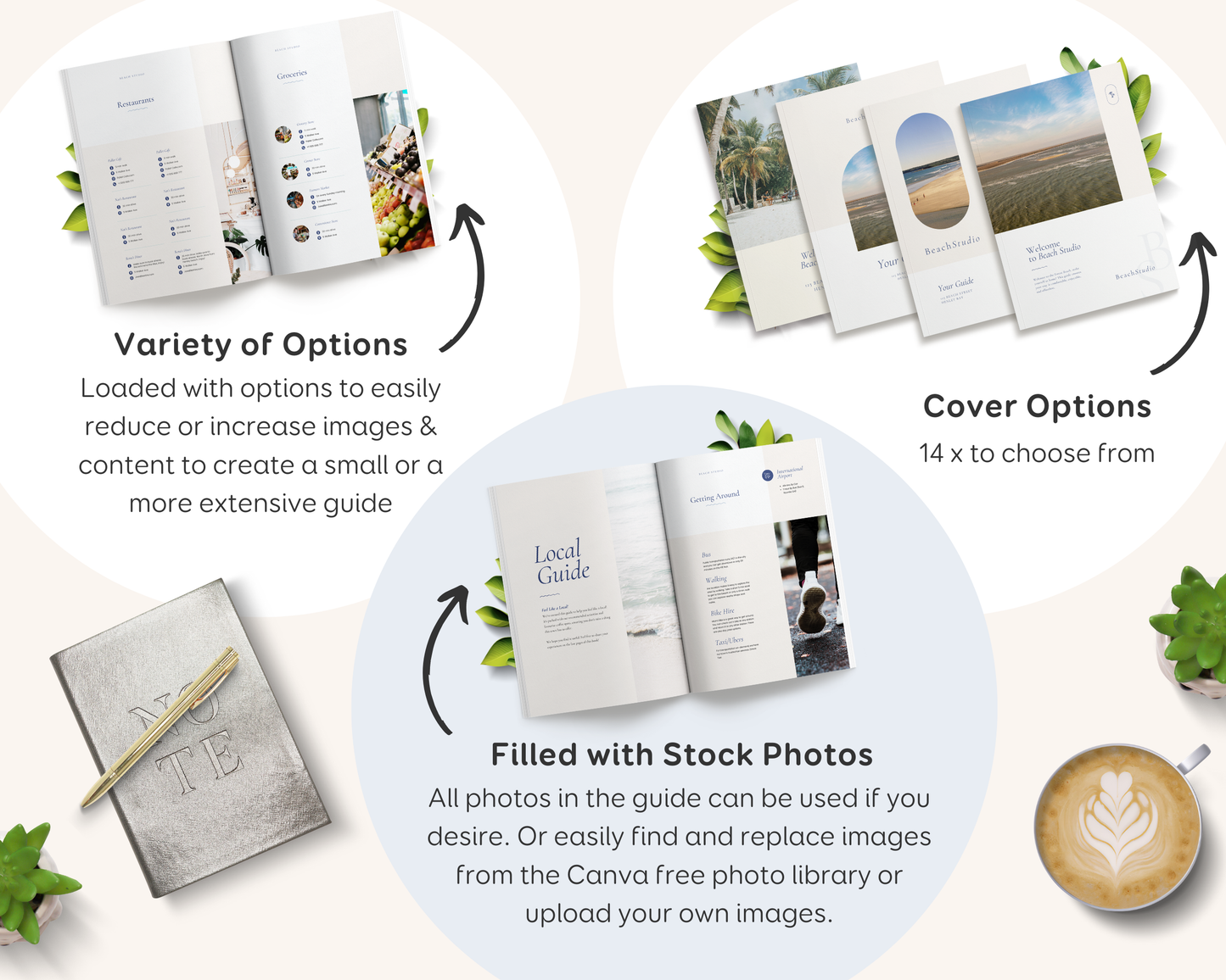 Airbnb Beach House Welcome Guide Book Canva Template, Printable