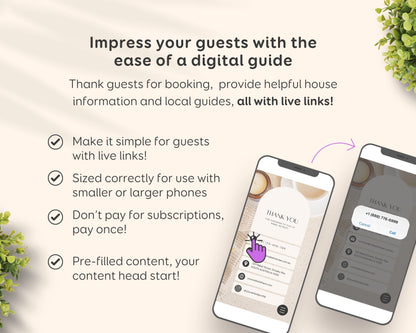 Modern Digital Airbnb Vacation Rental Welcome Guide