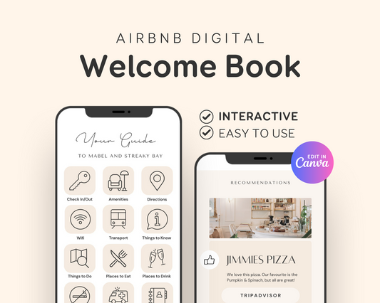 Modern Digital Airbnb Vacation Rental Welcome Guide