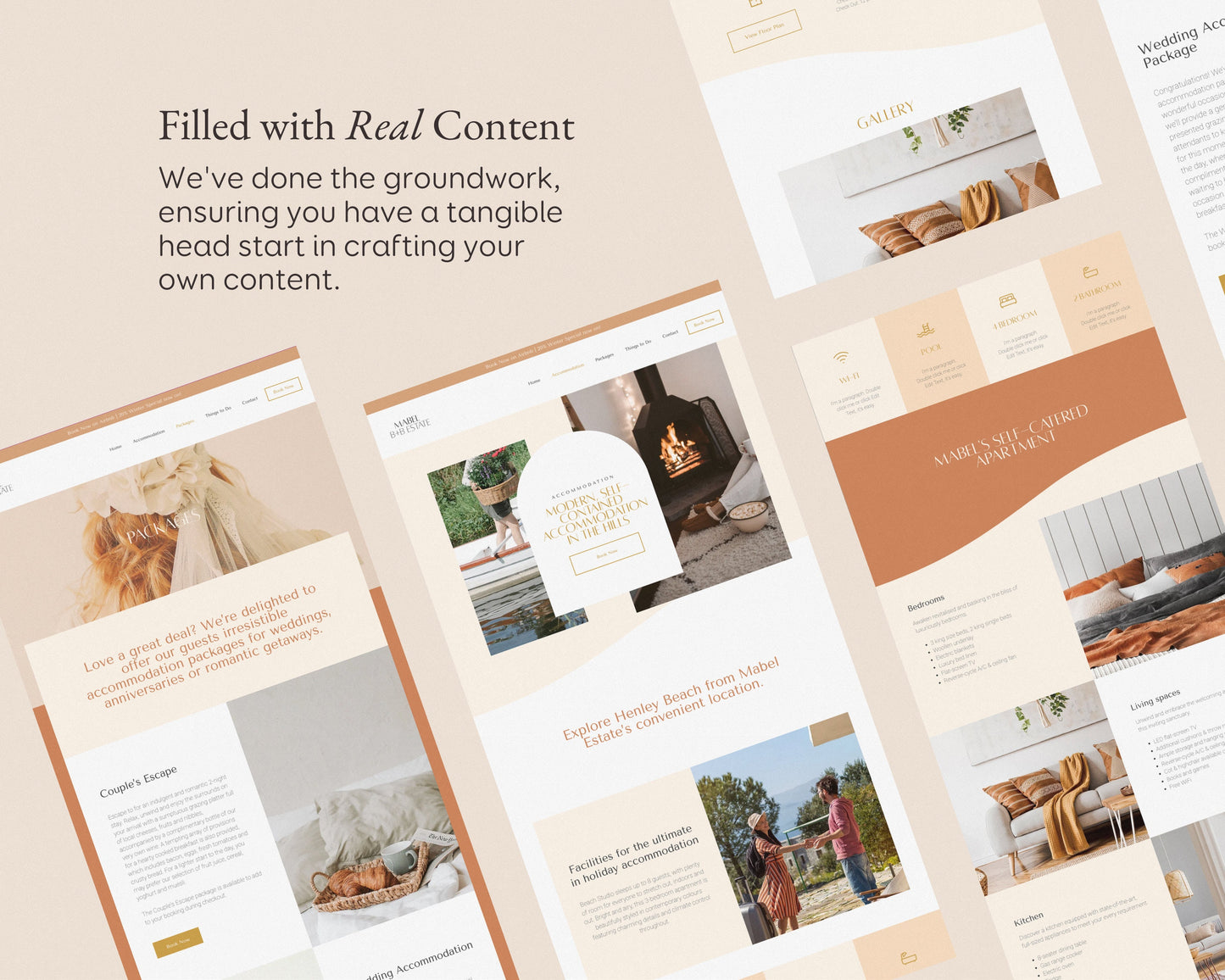 Bed & Breakfast Wix Theme Premium Template, Real Estate, Vrbo, Airbnb, Vacation Rental