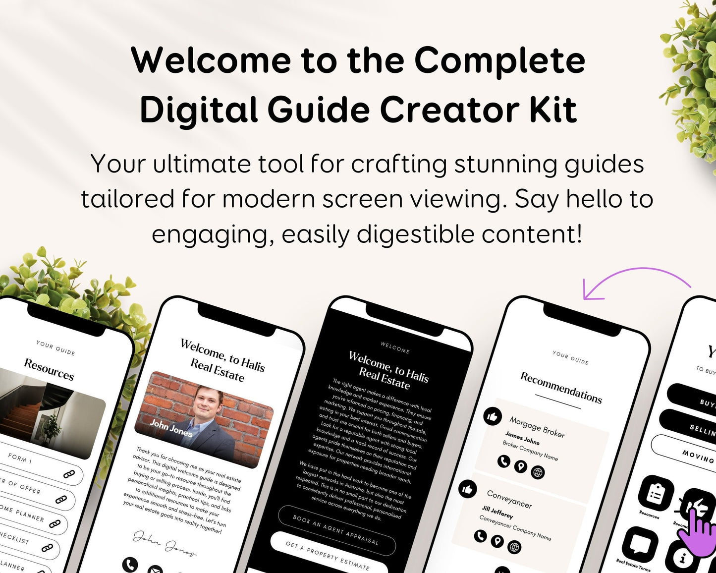 Digital Real Estate Agent Realtor Welcome New Client Guide Templates Canva, About Profile Marketing Digital Bundle Packet, New Buyer Seller