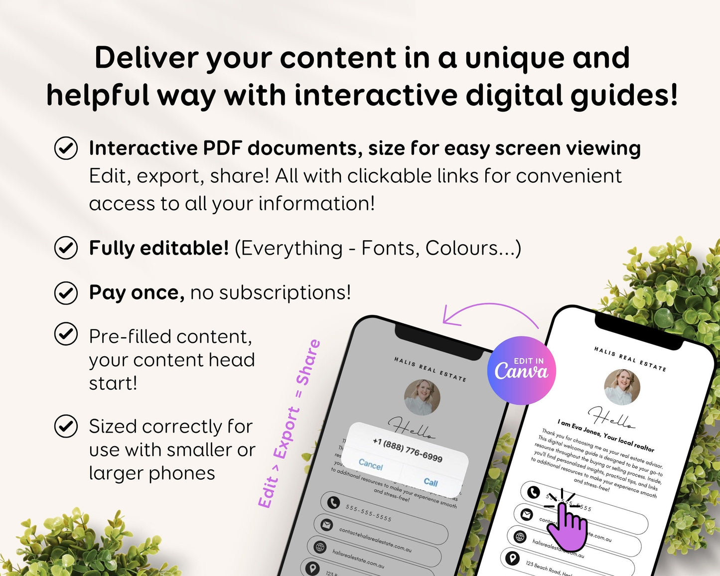 Digital Real Estate Agent Realtor Welcome New Client Guide Templates Canva, About Profile Marketing Digital Bundle Packet, New Buyer Seller