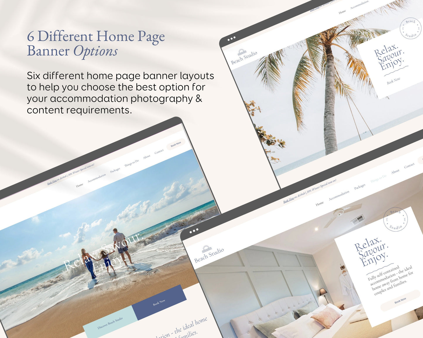 Premium Wix Template Real Estate Accommodation Vacation Rental