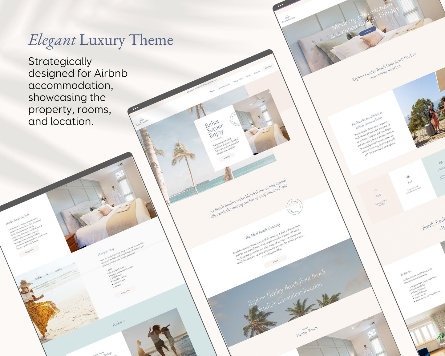 Premium Wix Template Real Estate Accommodation Vacation Rental