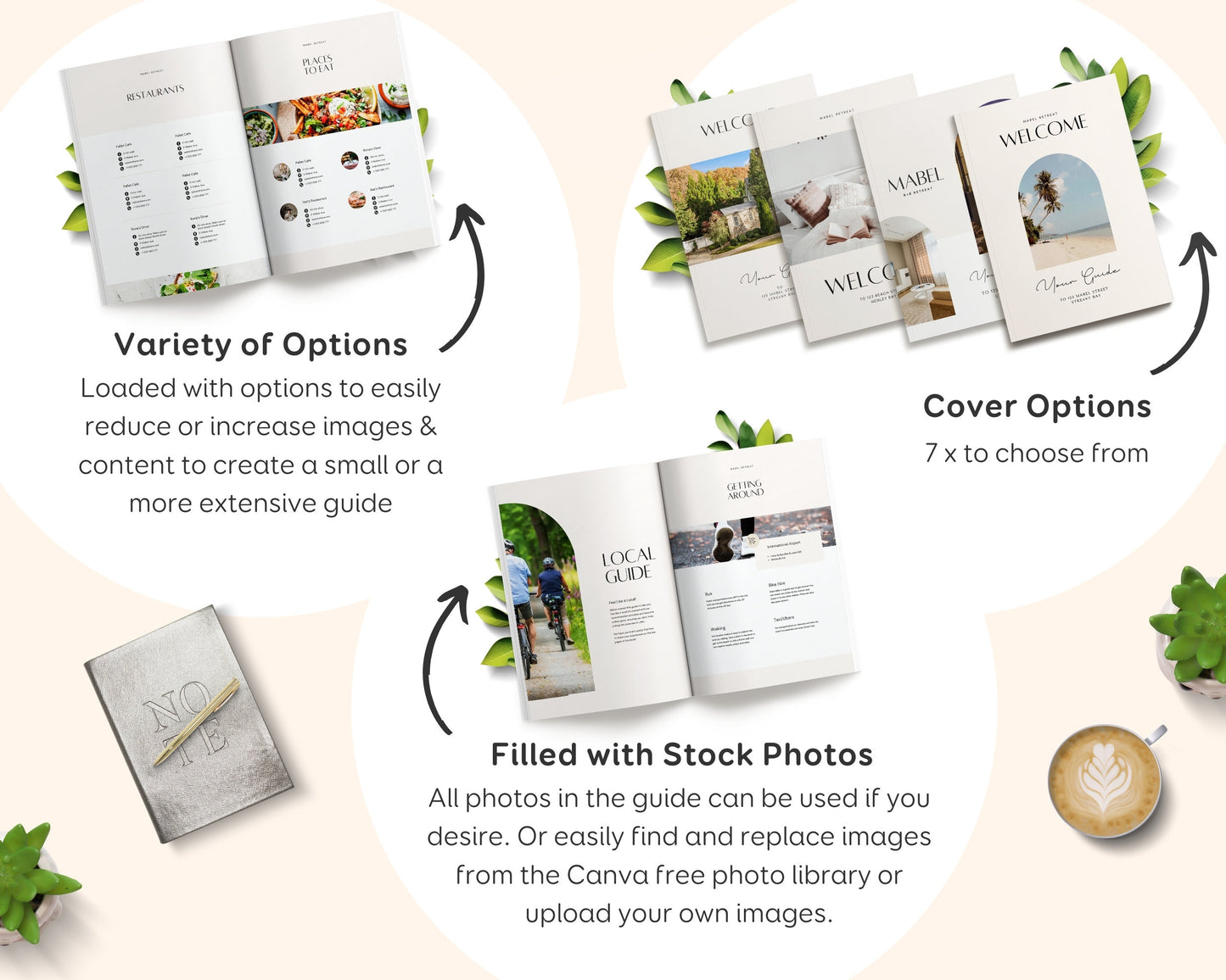 Modern Airbnb Welcome Guide Book Template, Printable