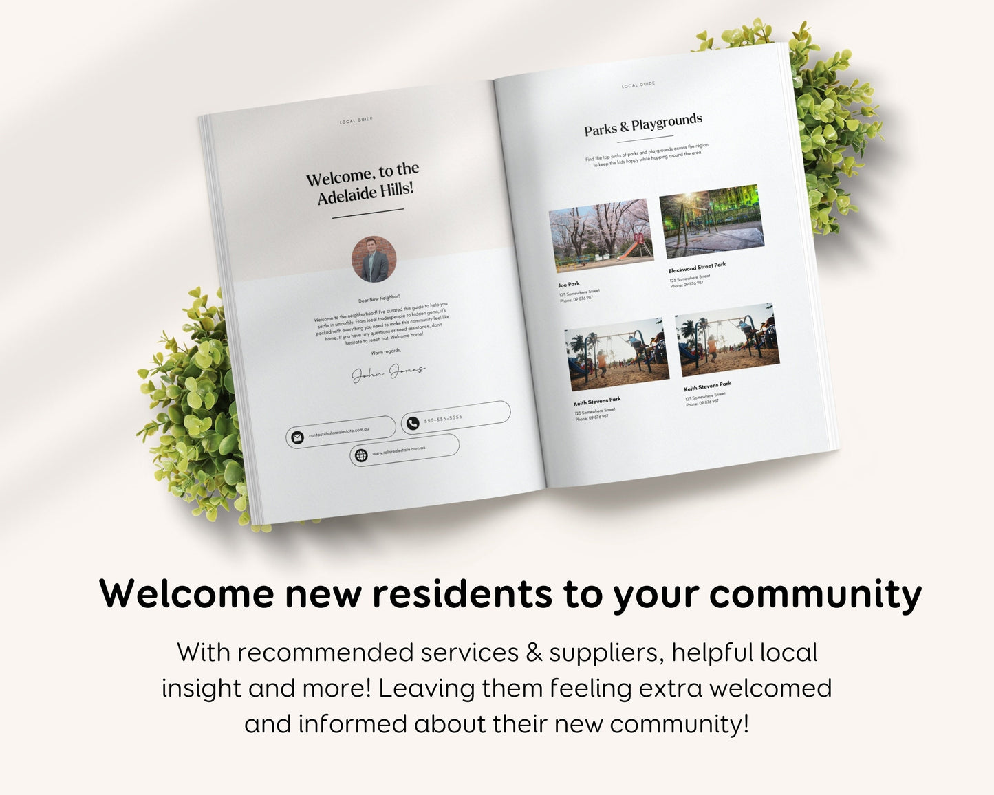 Local Community Guide Template Relocation Guide For Real Estate Realtor Marketing Neighborhood Guide City Guide Locals Newsletter, Canva RE1