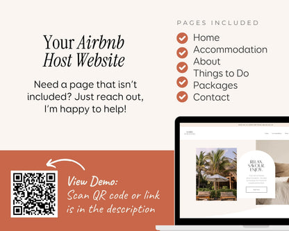 Bed and Breakfast, Vacation Rental Wix Website Theme