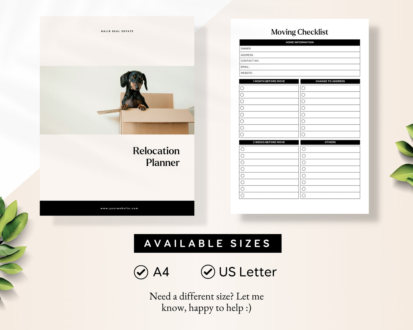 Real Estate Relocation Planner Guide for Realtors Relocation Guide Template Moving Planner Moving to Checklist Real Estate Digital Canva RE1