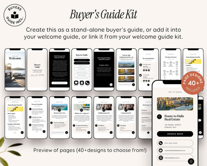 Digital Real Estate Agent Realtor Welcome New Client Guide Templates Canva, About Profile Marketing Digital Bundle Packet, New Buyer Seller