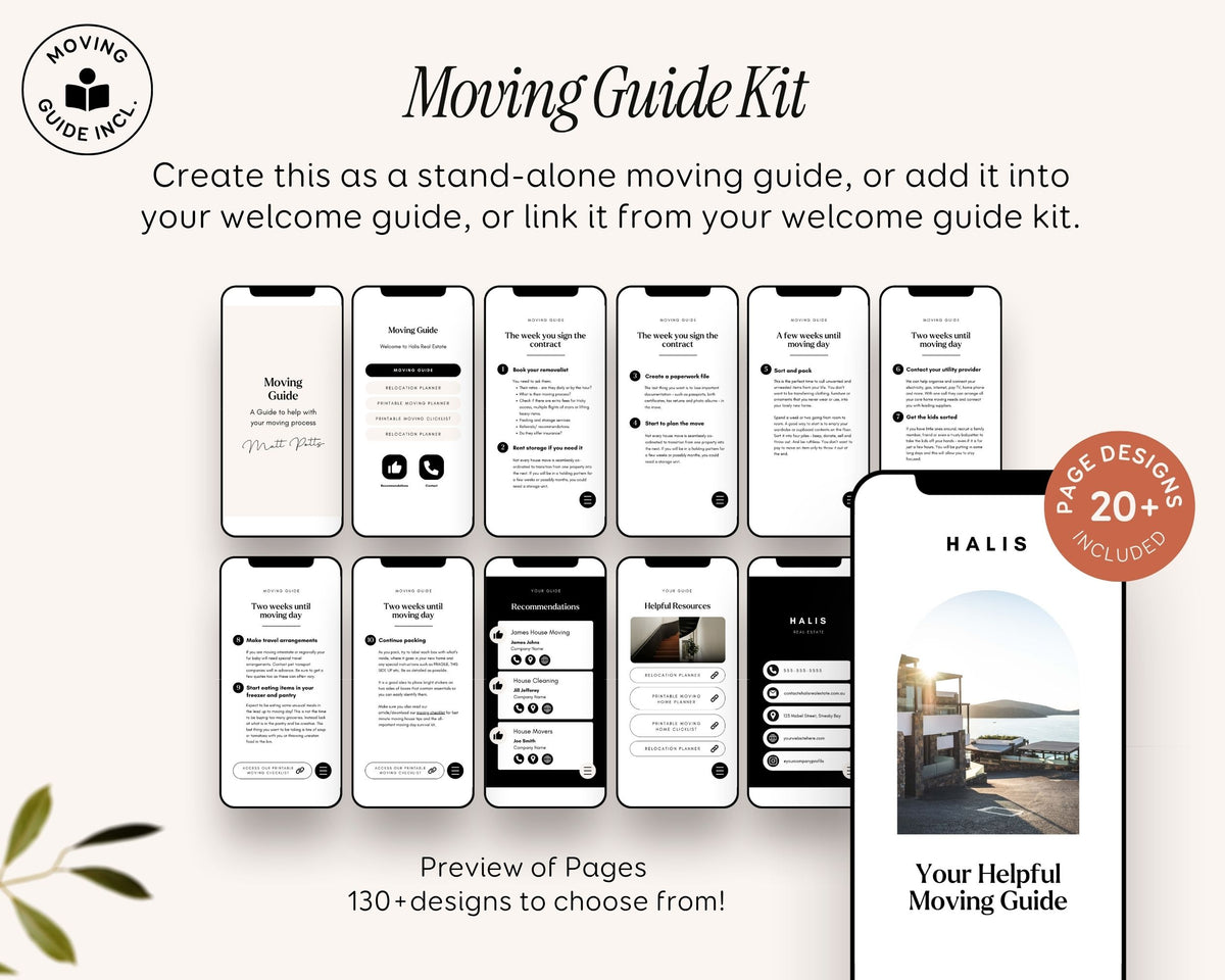 Digital Real Estate Agent Realtor Welcome New Client Guide Templates Canva, About Profile Marketing Digital Bundle Packet, New Buyer Seller
