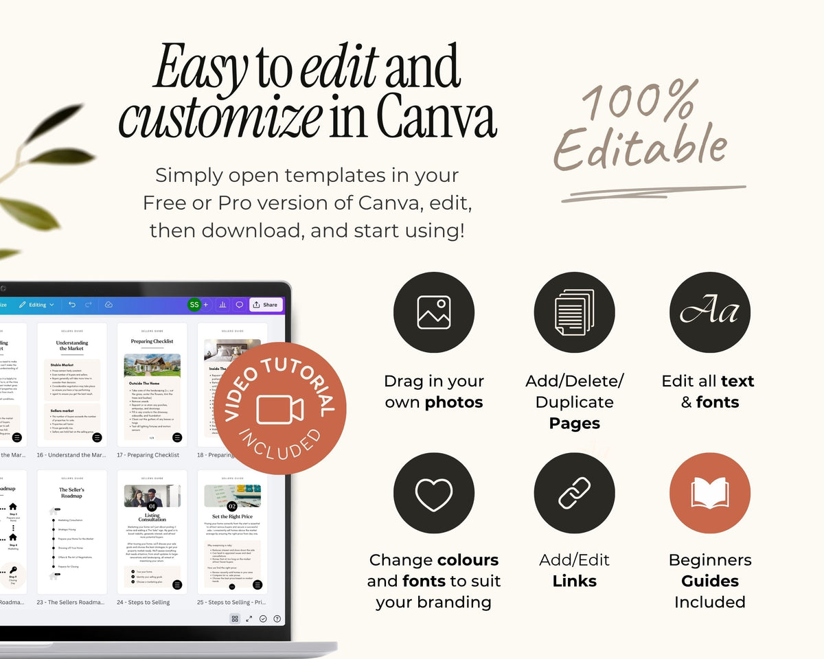 Digital Real Estate Agent Realtor Welcome New Client Guide Templates Canva, About Profile Marketing Digital Bundle Packet, New Buyer Seller