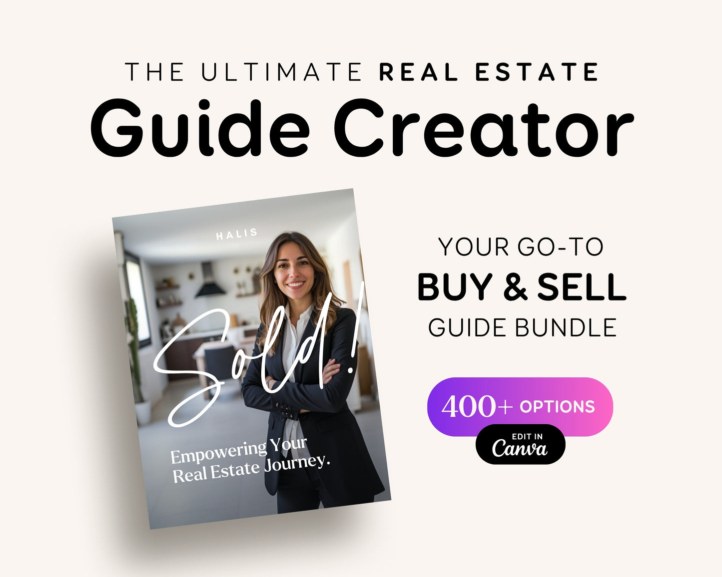 Real Estate Agent Canva Template Bundle: Buyer Seller Guides (Printable Editable Digital Download)