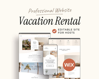 Bed and Breakfast, Vacation Rental Wix Website Theme