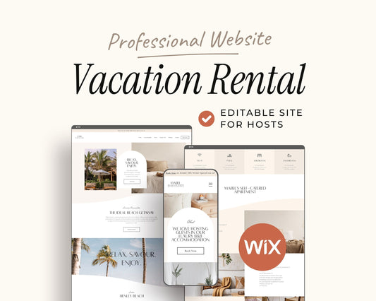 Bed and Breakfast, Vacation Rental Wix Website Theme