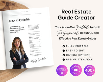 Real Estate Agent Canva Template Bundle: Buyer Seller Guides (Printable Editable Digital Download)