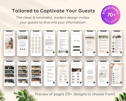 Printable & Digital Airbnb Welcome Book Canva Templates