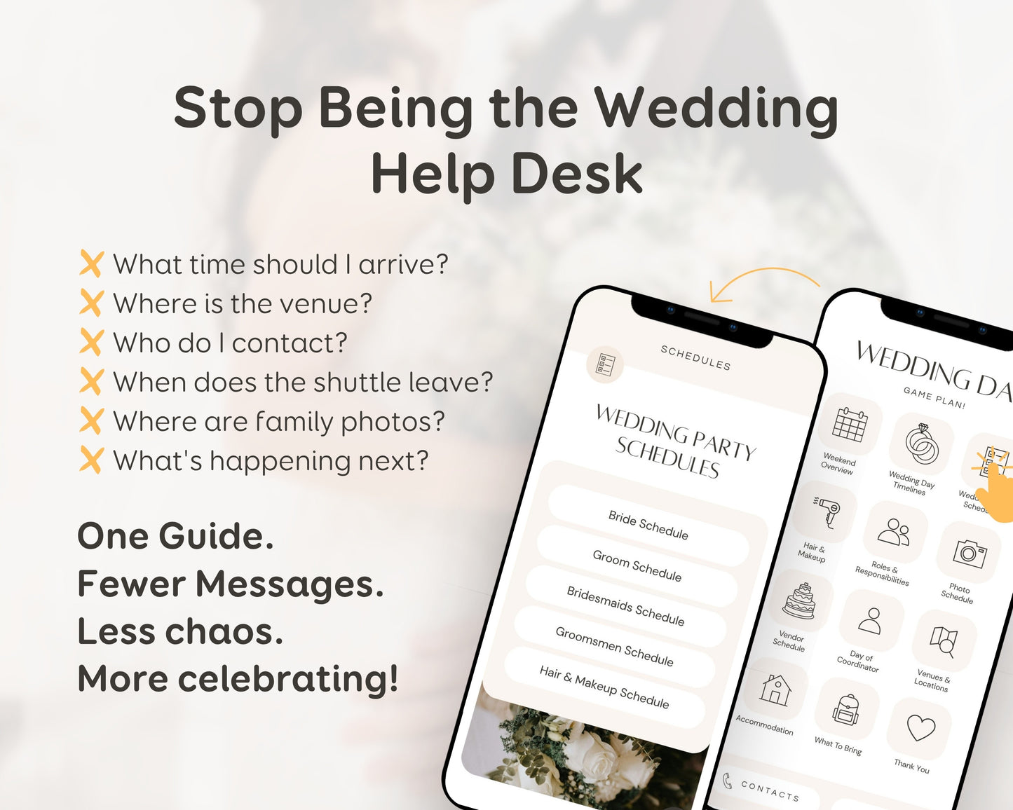 Wedding Day Game Plan | Mobile APP-Like Planner Timeline Template | Itinerary, Day Of Coordinator, Checklists (Digital Download)