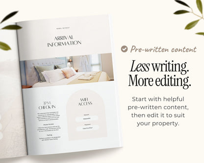 Modern Airbnb Welcome Guide Book Template, Printable