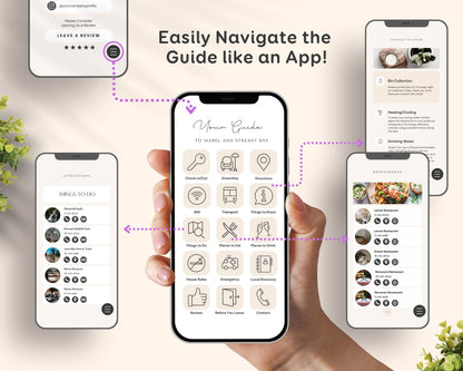 Printable & Digital Airbnb Welcome Book Canva Templates