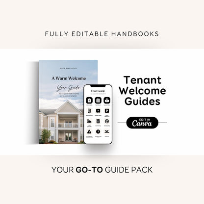 Tenant Welcome Packet, Editable Move-In Guide (Digital & Printable) RE1