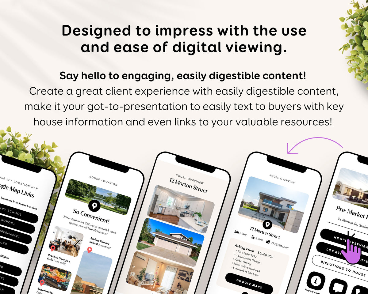 Real Estate Listing Guide: Modern Digital Flyer - Canva Editable Template RE1