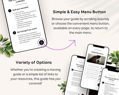 Realtor Moving Guide Template: Editable Digital Checklist for Agents RE1