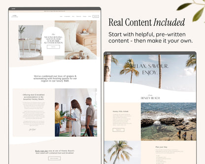 Bed and Breakfast, Vacation Rental Wix Website Theme