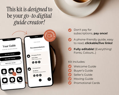 Digital Real Estate Agent Realtor Welcome New Client Guide Templates Canva, About Profile Marketing Digital Bundle Packet, New Buyer Seller