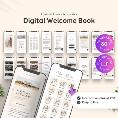 Airbnb Host Template Bundle - House Signs, Welcome Guide Books, Cleaning Checklists & More! EG2