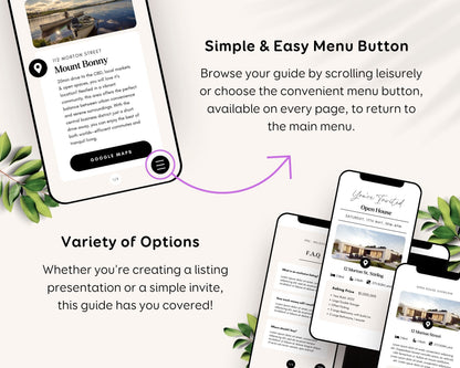 Real Estate Listing Guide: Modern Digital Flyer - Canva Editable Template RE1