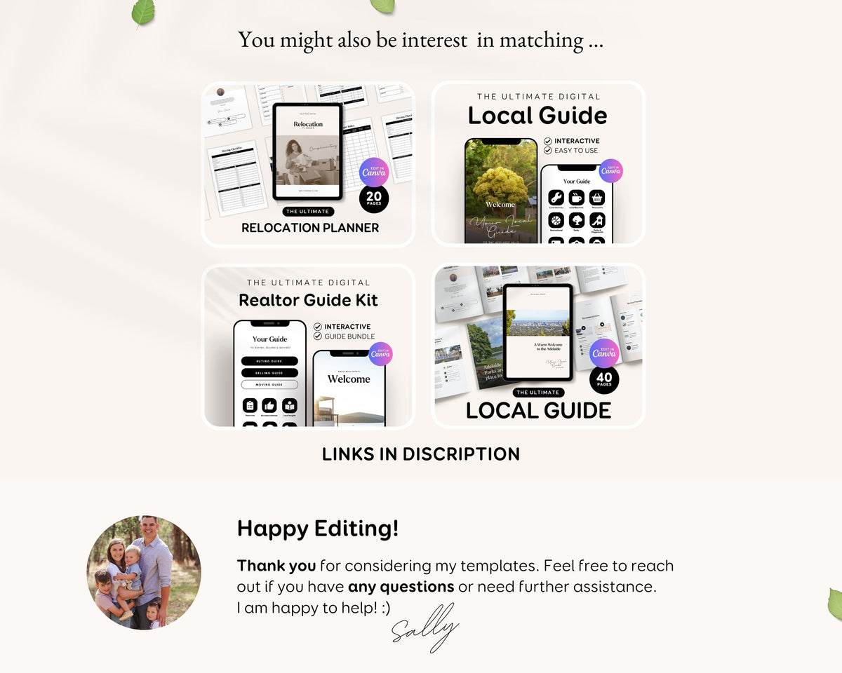 Moving Checklist: Realtor Client Guide (Editable Canva Template) RE1
