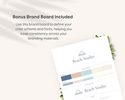Airbnb Rental Logo Design | Palm Tree Logo, Beach House Logo Branding, Minimalist, Editable Vacation Rental Logo (Digital Download) BC1