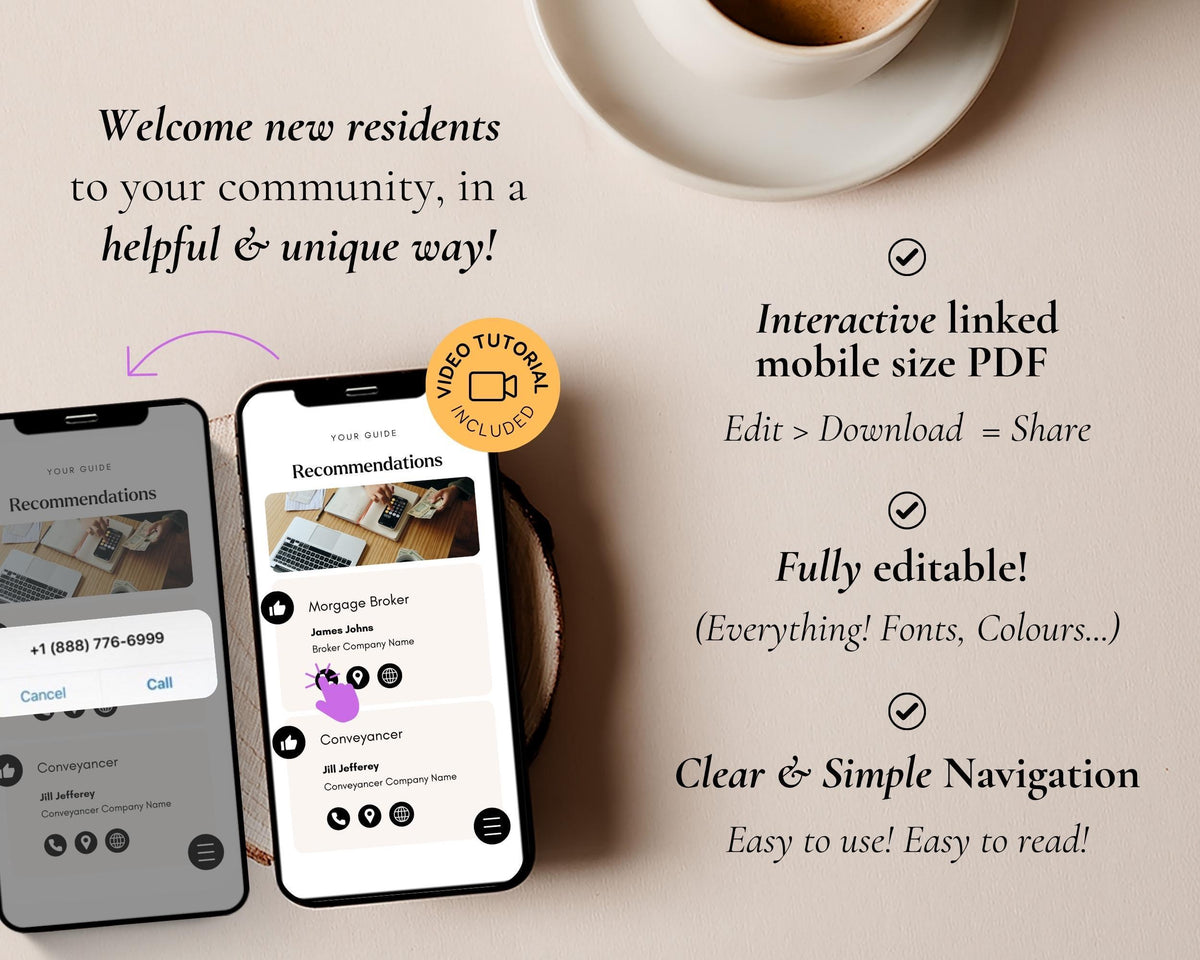 Local Guide Real Estate | Digital Realtor Relocation Guide | Real Estate Agent Community Guide, City Guide, Editable Canva Template RE1