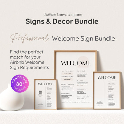 Airbnb Host Template Bundle - House Signs, Welcome Guide Books, Cleaning Checklists & More! EG2