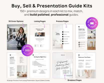 Real Estate Agent Canva Template Bundle: Buyer Seller Guides (Printable Editable Digital Download)