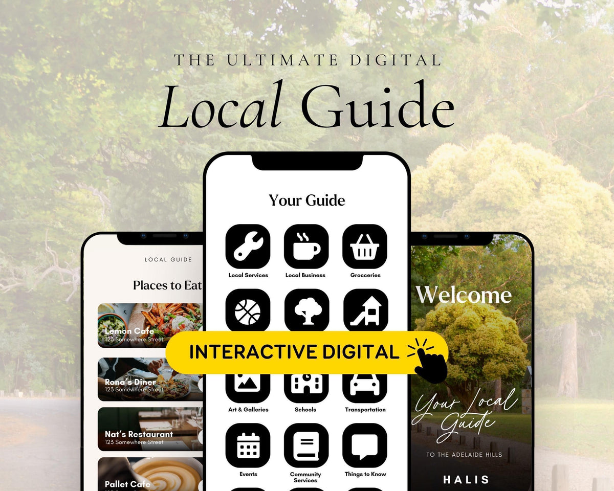 Local Guide Real Estate | Digital Realtor Relocation Guide | Real Estate Agent Community Guide, City Guide, Editable Canva Template RE1