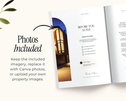 Modern Airbnb Welcome Guide Book Template, Printable