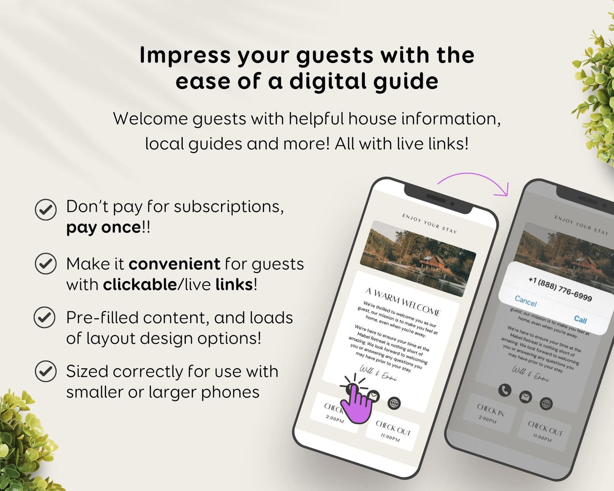 Welcome Book Template: Airbnb Cabin and Lake House Guide (Printable & Digital) EG3