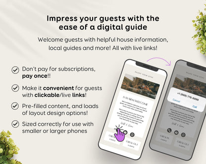 Welcome Book Template: Airbnb Cabin and Lake House Guide (Printable & Digital) EG3