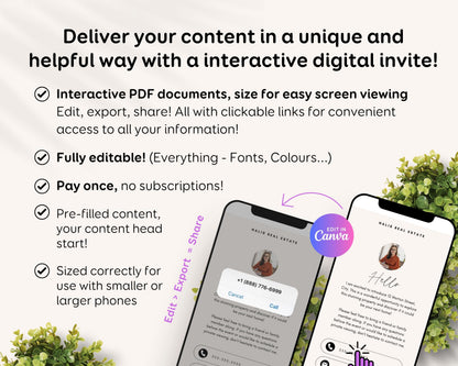 Real Estate Listing Guide: Modern Digital Flyer - Canva Editable Template RE1