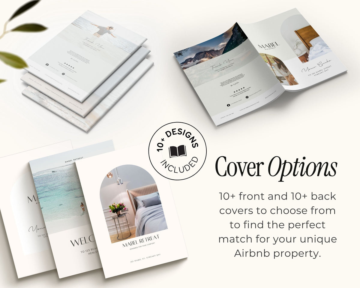 Modern Airbnb Welcome Guide Book Template, Printable