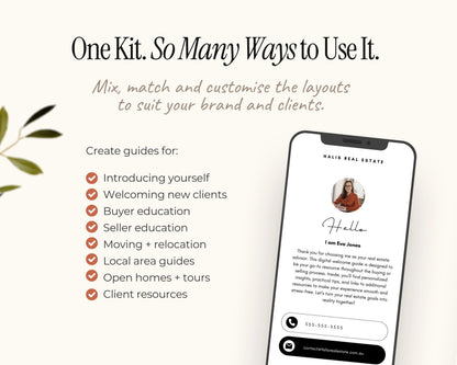 Digital Real Estate Agent Realtor Welcome New Client Guide Templates Canva, About Profile Marketing Digital Bundle Packet, New Buyer Seller