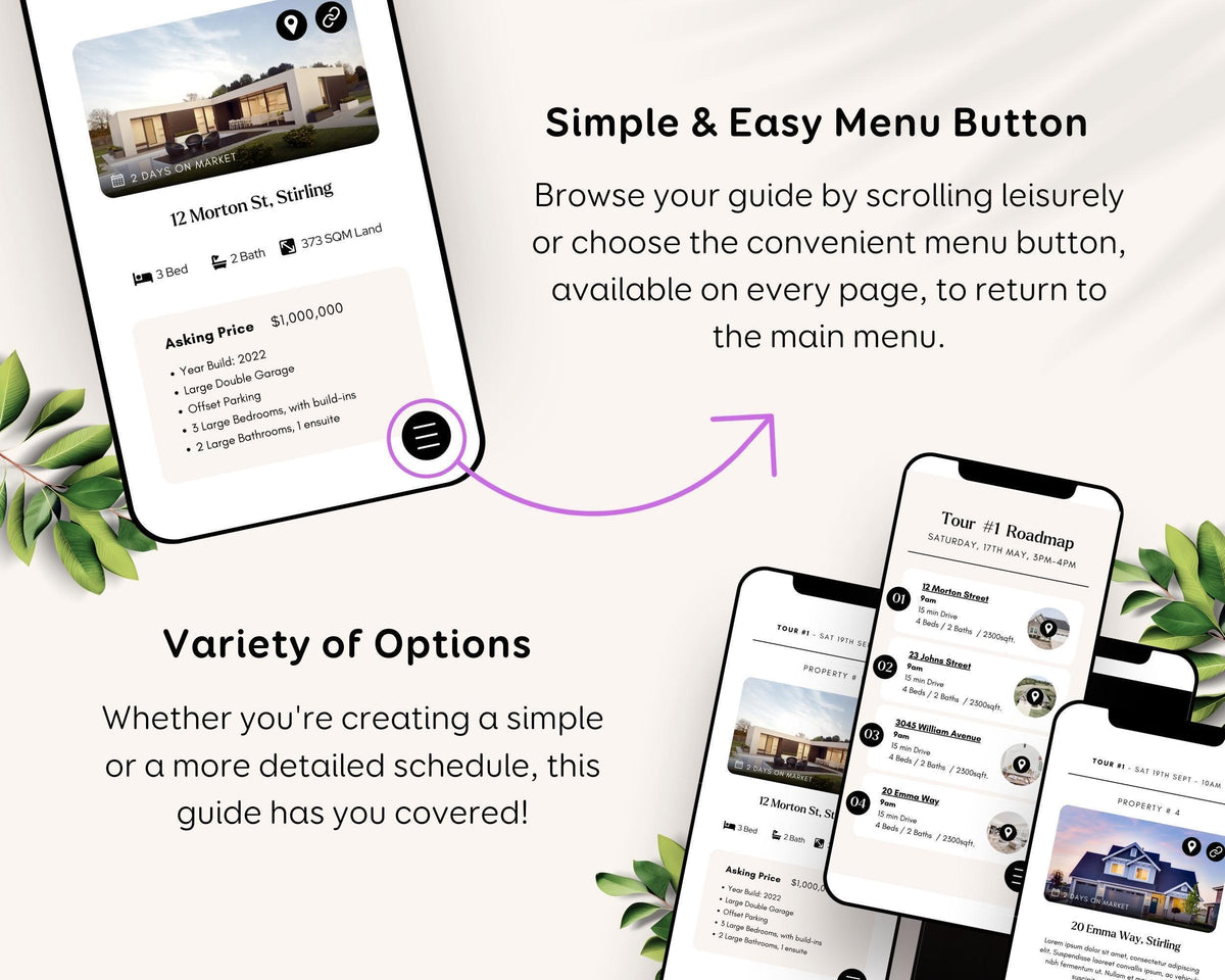 The image is a screenshot of a mobile app interface that displays various options for users to browse and select from.